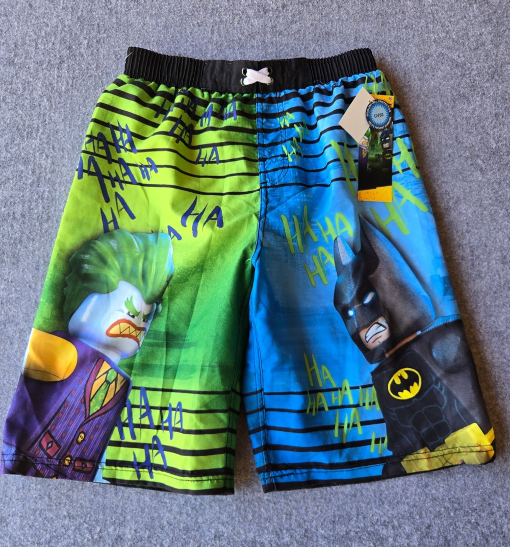 NWT Boys Lego Batman Joker Board / Swim Shorts UV 50 Protection Size 14/16